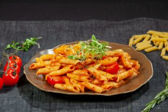 penne con rana pescatrice