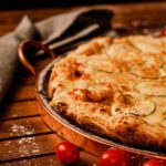 Pizza zucchine e gamberetti
